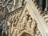 Reims - Cathedrale - Portail ouest, Christ